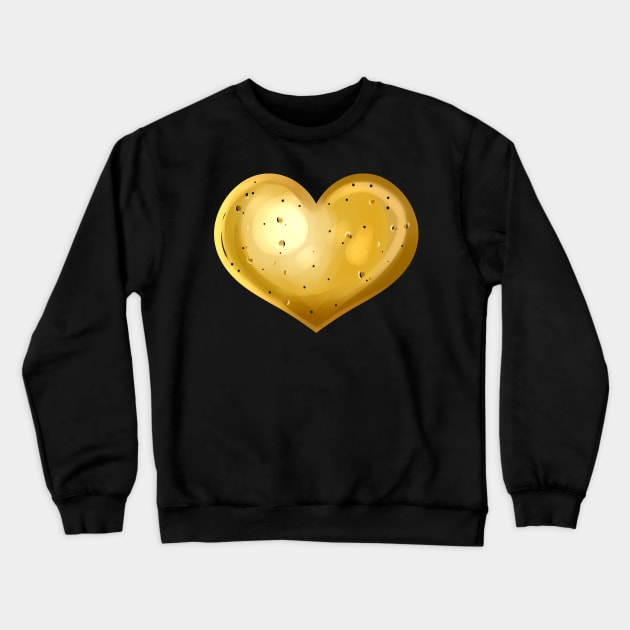 Potato In Heart Shape - Vegetarian - Go Vegan Crewneck Sweatshirt by SinBle